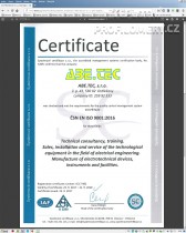 Certifikát ISO9001